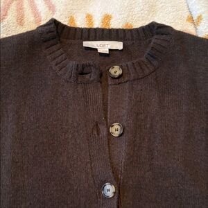 LOFT Women's Dark Brown Cardigan NWOT XL